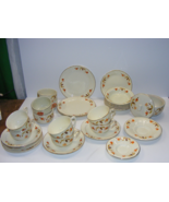 Vintage Hall&#39;s China Autumn Leaf 30 Piece Lot Plates Cups &amp; Serving Bowl... - $74.24