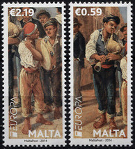 Malta. 2014. EUROPA 2014 - National Musical Instruments (MNH OG) Set of 2 stamps - £6.58 GBP