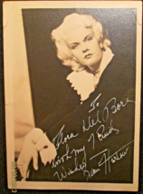 J EAN Harlow: (Vintage Hand Sign Early 1930,S Autograph Photo) Classic - £1,094.23 GBP