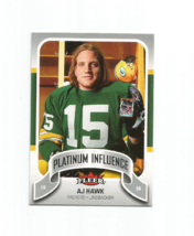 Aj Hawk (Green Bay Packers) 2006-07 Fleer Platinum Influence Rookie Card #PI-AH - £5.36 GBP