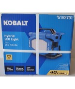 NEW Kobalt 40v Hybrid Plug-in 2200-Lumen LED Rechargeable Portable #5192701 - €46,89 EUR