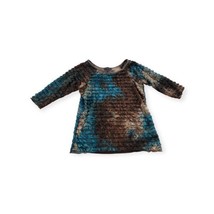 Investments L Womans Multicolor Ruffled Texture Top 3/4 Sleeve Extra Large - £14.06 GBP