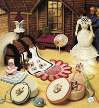 Annies Attic Barbie Doll Furniture DayBed Trunk Bride Mannequin Crochet ... - $13.99