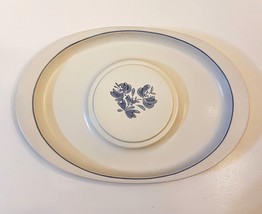 Pfaltzgraff Yorktowne Cheese &amp; Cracker Tray Blue Floral Pattern 703 Plat... - $19.72