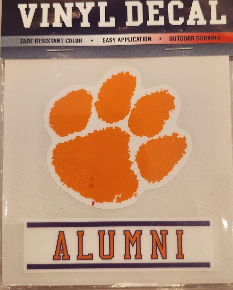 Clemson Tigers 3&quot; Paw w/ Alumni Decal - $9.49
