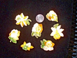 REAL VINTAGE~Lovely Floral Appliques~YELLOWS - $4.00