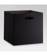 Threshold™ ~ 13&quot; Square ~ Polyester Cube ~ Storage Bin ~ Black ~ Solid - £17.52 GBP