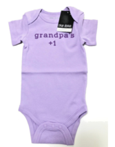 Okie Dokie Girl&#39;s Grandpa’s +1 Purple Short Sleeve Bodysuit NWT Size: (24M) - £9.43 GBP