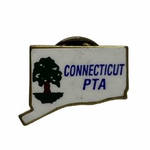 Connecticut PTA Parent Teacher Association High School Enamel Lapel Hat Pin - £4.73 GBP