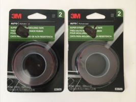 3M Super Strength Molding Tape, 03609, 1/2 in x 5 ft  2 pack - £12.66 GBP