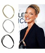Women Stylish Double Braided Glitter Elastic Bling Hoop Hair Band Headba... - €8,57 EUR