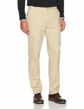 IZOD Men&#39;s Stretch Chino Flat Front Sport Flex Pant,Color:Pale Khaki ,Si... - £23.66 GBP