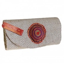 ECO/ENVIRONMENT FRIENDLY Herringbone Jute &amp; Silk EcoClutchBags-Size :26x... - $24.00