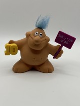 Russ Vintage Chubby Caveman Troll Blue Hair Figure “Still a 10 at 40” - $9.50