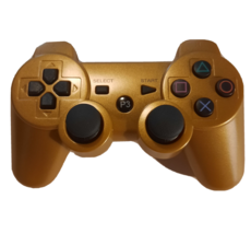 Wireless Controller Double Vibration Gamepad Joysticks for Playstation 3 - Gold - £22.34 GBP