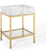 26&quot; Gold or Black Stainless Steel Bathroom Vanity Artificial Marble Sink - $769.99+