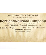 1906 Portland Railroad Company Advertisement Maine Railway Line Train E17E - $368.75 MXN