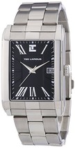 NEW Ted Lapidus 5113604 Mens Analog Black Textured Dial Silver SS Bracelet Watch - £66.14 GBP