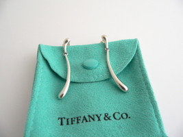 Tiffany &amp; Co Silver Teardrop Earrings Peretti Dangling Dangle Tear Drop ... - £372.93 GBP