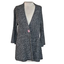 Gray One Button Cardigan Sweater Size 14 - £19.61 GBP