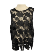 Addition Elle Love &amp; Legend Black Floral Lace Tank Top, Women&#39;s Size 3X,... - £7.60 GBP
