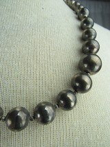 vintage MID CENTURY necklace METAL BALL chain graduated bead ESTATE SALE! - £17.88 GBP