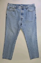 Vintage Facconable Mens Jeans 42x34 Light Blue Thick Cotton Straight Leg  - $354.70 MXN