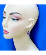 Earth mined Amethyst Deco Earrings 14k Gold Statement Designer Briolette... - $2,234.07 CAD