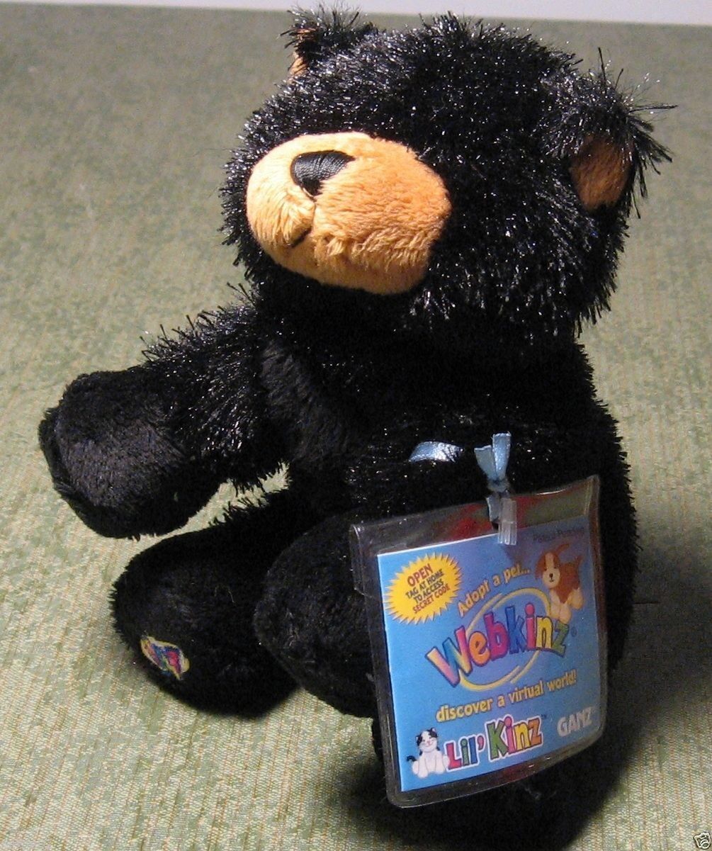 Primary image for NWT WEBKINZ BLACK BEAR very cute SEALED UNUSED CODE * GREAT GIFT