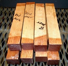 EIGHT EXOTIC KILN DRIED RED MERANTI  BLANKS LUMBER WOOD TURNING ~2&quot; X 2&quot;... - £26.29 GBP