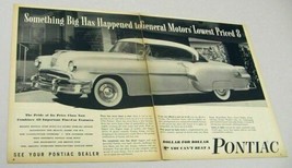 1954 Print Ad Pontiac 2-Door Car Lowest Priced V-8 from General Motors - £10.44 GBP
