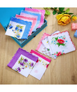Mixed Lot 20 Square Hanky Cotton Vintage style floral Handkerchiefs Women - $241.10 MXN+