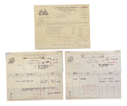 3 Tobacco Other Invoices WMF Brockmeyer Cigar Co St. Louis Missouri MO 1940s Vtg - £26.34 GBP