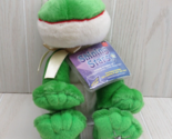 Russ Berrie Shining Stars Green Frog Soft Plush Stuffed Animal Sealed Code - $5.19