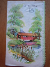 Vintage A Friendly Hello Secret Pall Greeting Card Coronation Collection... - $4.99