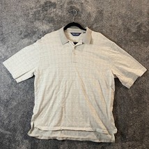 Ralph Lauren Polo Golf Shirt Mens Large Grey Plaid Performance Preppy Go... - $9.03