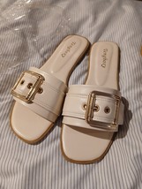 Womens Pearl White Slides size 8 - $9.99