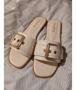 Womens Pearl White Slides size 8 - $13.56 CAD