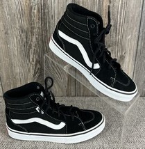 Vans Kids Sk8-Hi Size 3.5 Skateboard Shoes High Top Youth Sneakers Black/White - £18.66 GBP