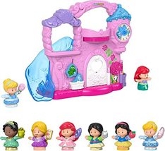 Fisher-Price Little People Toddler Toy Disney Princess Play &amp; Go Castle Portable - £27.02 GBP