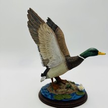 Danbury Ming Mallard Duck Figurine Taking Flight Vintage Sculpture Fly Decor - £62.50 GBP