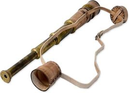 Vintage Brass Spyglass Telescope 18-Inch Handheld Pirate Monocular with ... - $39.59