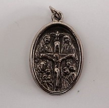 Religious Medallion Pendant I Am A Catholic Please Call a Priest - $19.79