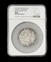 1962 Seattle World&#39;s Fair Space Needle US Mint Graded Silver Medal - NGC... - $548.29