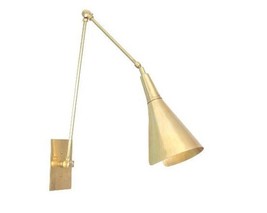 Raw Brass Wall Lamp Handmade Vintage SCICCOSO Handcrafted Wall Lamp Light Gold - £132.27 GBP