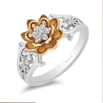 Enchanted Disney Engagement Wedding Ring, Tiana Lotus Ring, 925 Silver Ring Gift - £59.94 GBP