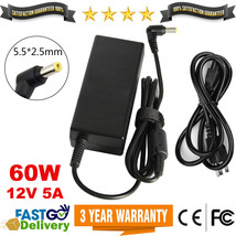 Lcd Ac Power Supply Adapter Dc 12 Volt 5 Amp (12V 5A) With Round Tip 5.5Mm*2.5Mm - £17.57 GBP