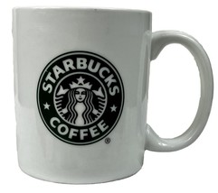 Starbucks Coffee Mug Classic White Green and Black Siren Mermaid Logo 2006 11 oz - £6.66 GBP