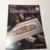 Tender Worn Teddies Cross Stitch Pattern Book Leisure Arts - £7.76 GBP