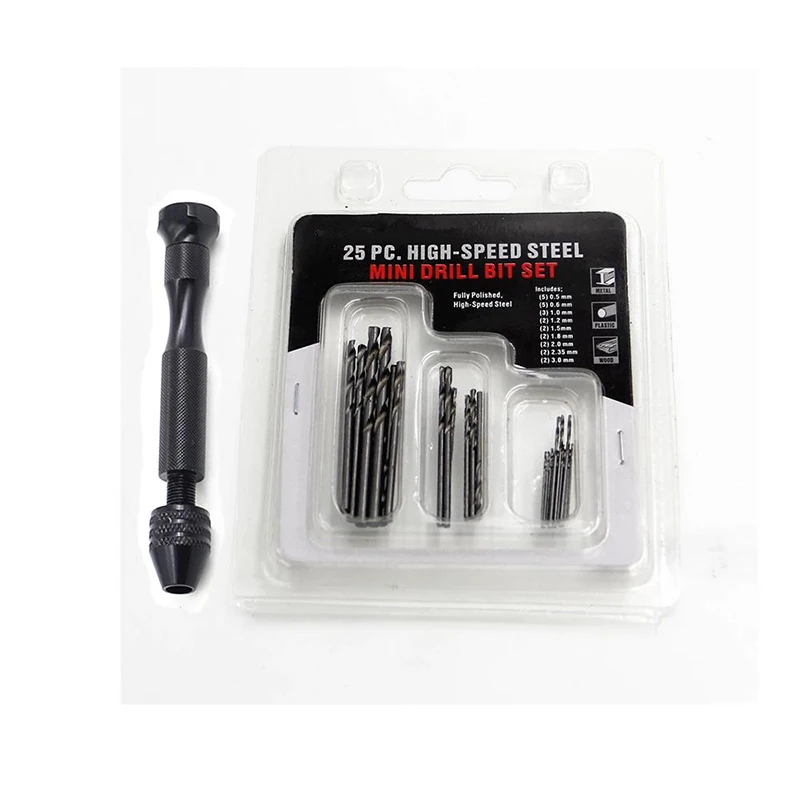 Straight Shank Twist Drill Set Mini MiAluminum Drill Keyless Chuck for w... - $2,978.61 MXN